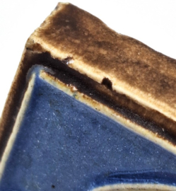 Cloisonné tegeltje zeilschip