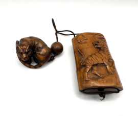 Japanse inro met tijger