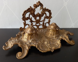 Messing inktstel in rococo stijl