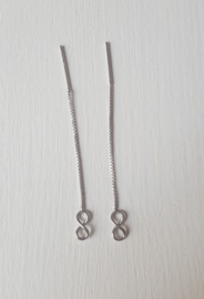 Zilveren hangers infinity
