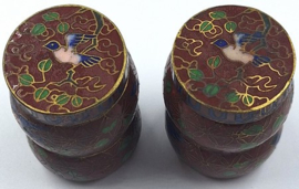 Set kleine cloisonné doosjes 