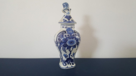 Blauw / witte dekselpot "Delft"