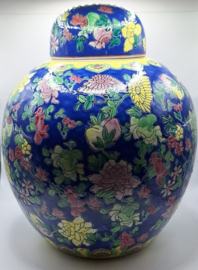 Vintage kleurrijke gemberpot