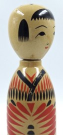 Aardewerk fles Kokeshi