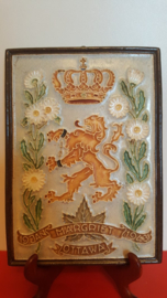 Cloisonné tegeltje "19 jan Margriet 1943 Ottawa"