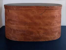Grote spanen / houten hoedendoos