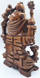 Houten wijsgeer met leerling