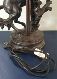 Lamp met paard en decor van bloemen