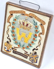 Cloisonné herinneringstegeltje Wilhelmina