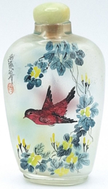 Snuff bottle vogel (met doosje)