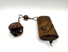 Japanse inro met tijger