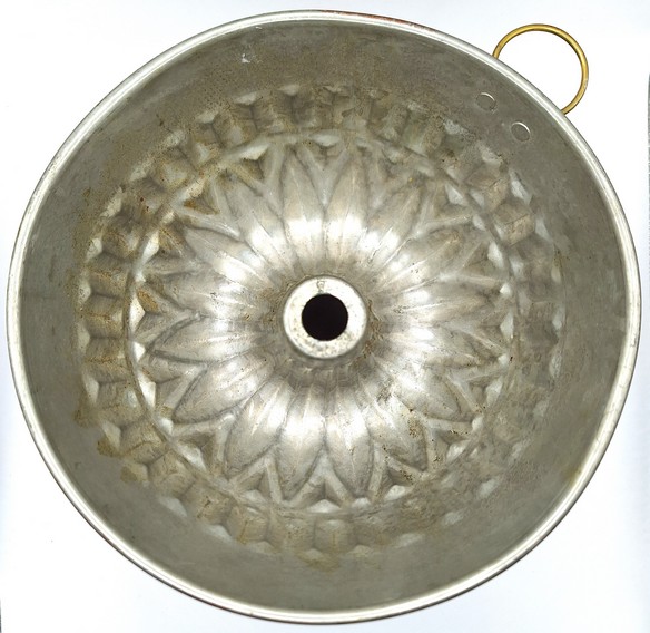 Grote koperen bakvorm tulband - 18,5 cm