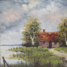 Hollands tafereel van boerderij