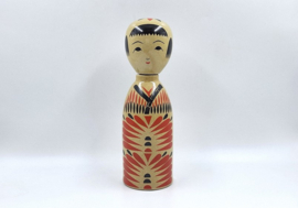 Aardewerk fles Kokeshi