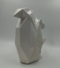 Porseleinen origami eekhoorn