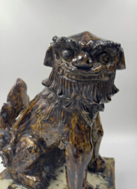 Geglazuurde keramieken Foo hond