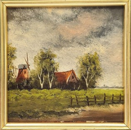 Hollands tafereel met molen