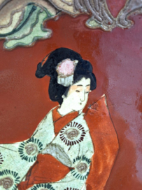 Japans Satsuma bord met geisha's