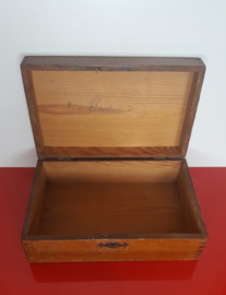 Houten kistje met messing beslag