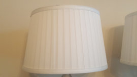 2 Axola kristallen schemerlampen met zilveren voet