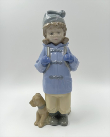 Lladro Nao meisje met rugzak #1038