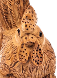 Netsuke van een haan op stok