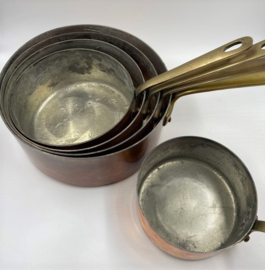 5-delige koperen pannenset
