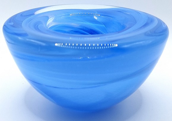 Kosta Boda - Waxinelichthouder blauw