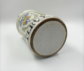 Faience apothekerspot S C Peruv