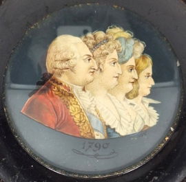 Miniatuurportret in houten lijst 1790