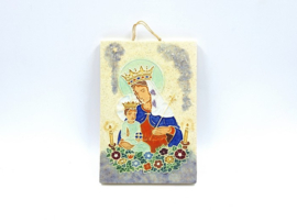 Religieus cloisonné tegeltje