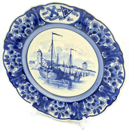 Delfts herinneringsbord Katwijk aan Zee