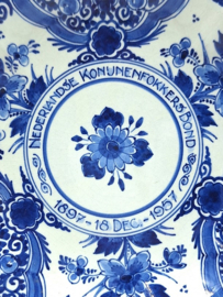 Delfts blauw jubileumbord Konijnenfokkersbond