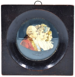 Miniatuurportret in houten lijst 1790