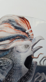 Kristallen sculptuur met hanen - Mats Jonasson
