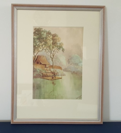 A. Widjaja - aquarel Indonesië