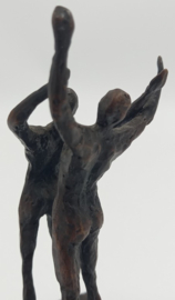 Bronzen abstract man en vrouw