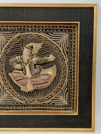 Textiel wanddecoratie van figuur