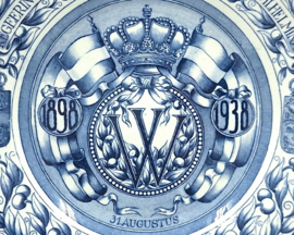 Wandbord jubileum Wilhelmina
