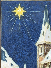 Cloisonné tegeltje 'Kerstmis 1946' 