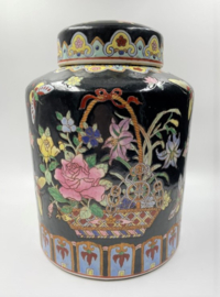 Grote Chinese famille noire gemberpot