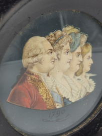 Miniatuurportret in houten lijst 1790