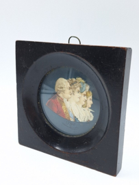 Miniatuurportret in houten lijst 1790