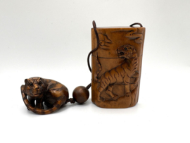 Japanse inro met tijger