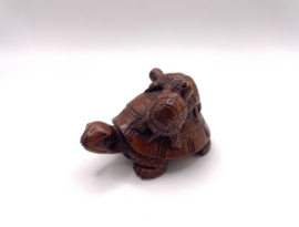 Netsuke van 3 schildpadden