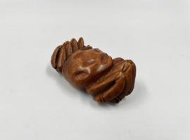 Netsuke van een krab