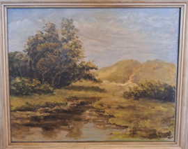 Olieverf op doek van landschap