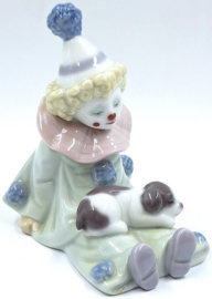 Lladro beeldje, clown met hond #5277