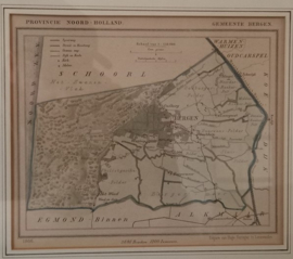 Topografische kaart van de gemeente Bergen (NH)