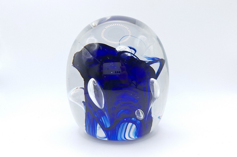 Presse-papier kobalt blauw 